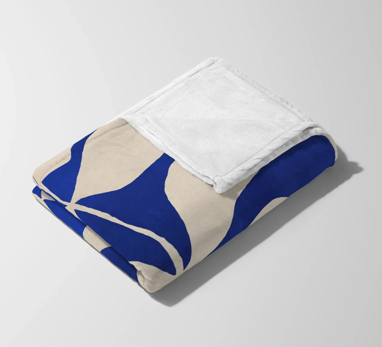 Minimal astratto -Pianta 3-2 Blu cobalto coperta in pile da ThingDesign