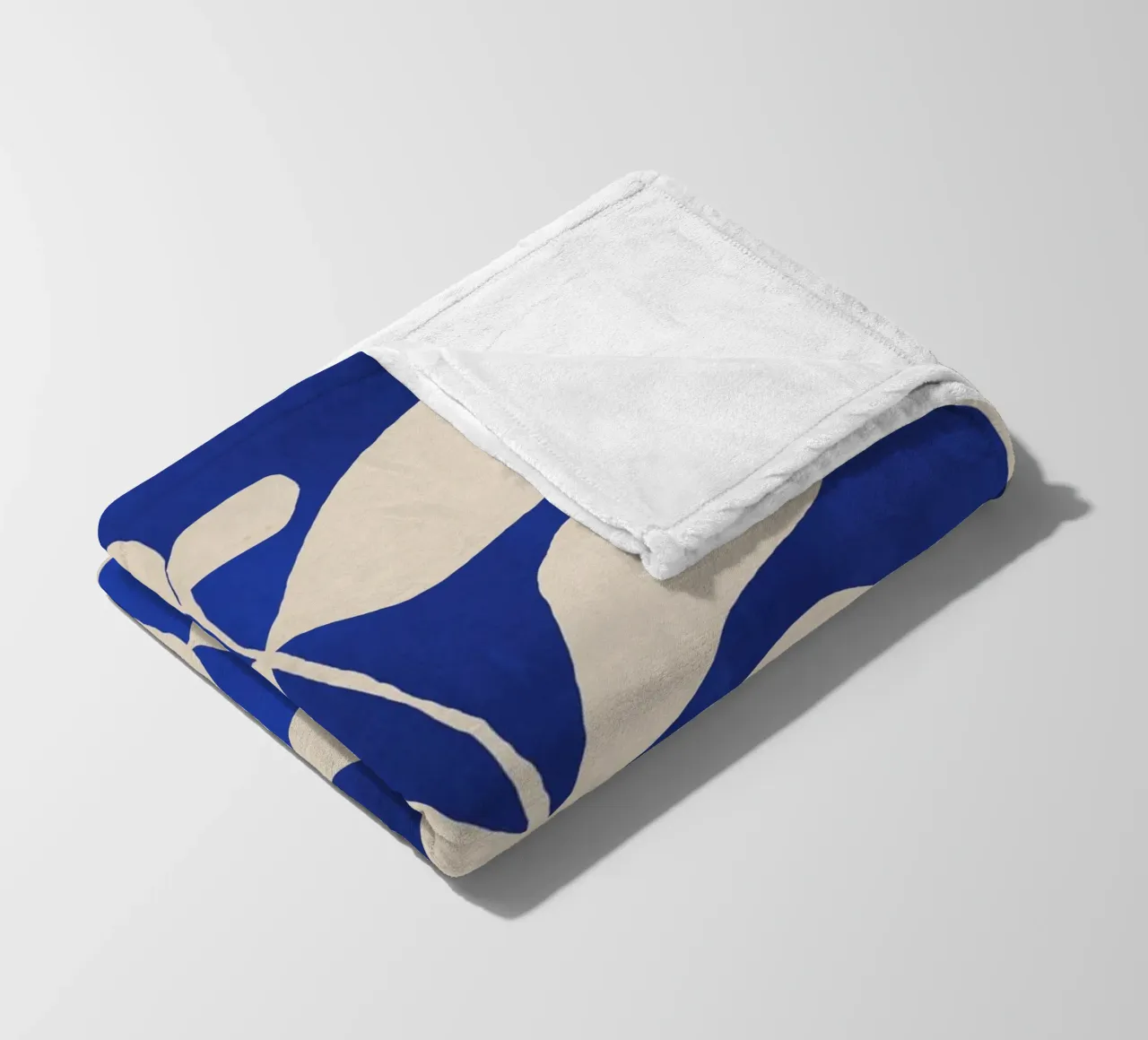 Minimal astratto -Pianta 3-2 Blu cobalto coperta in pile da ThingDesign