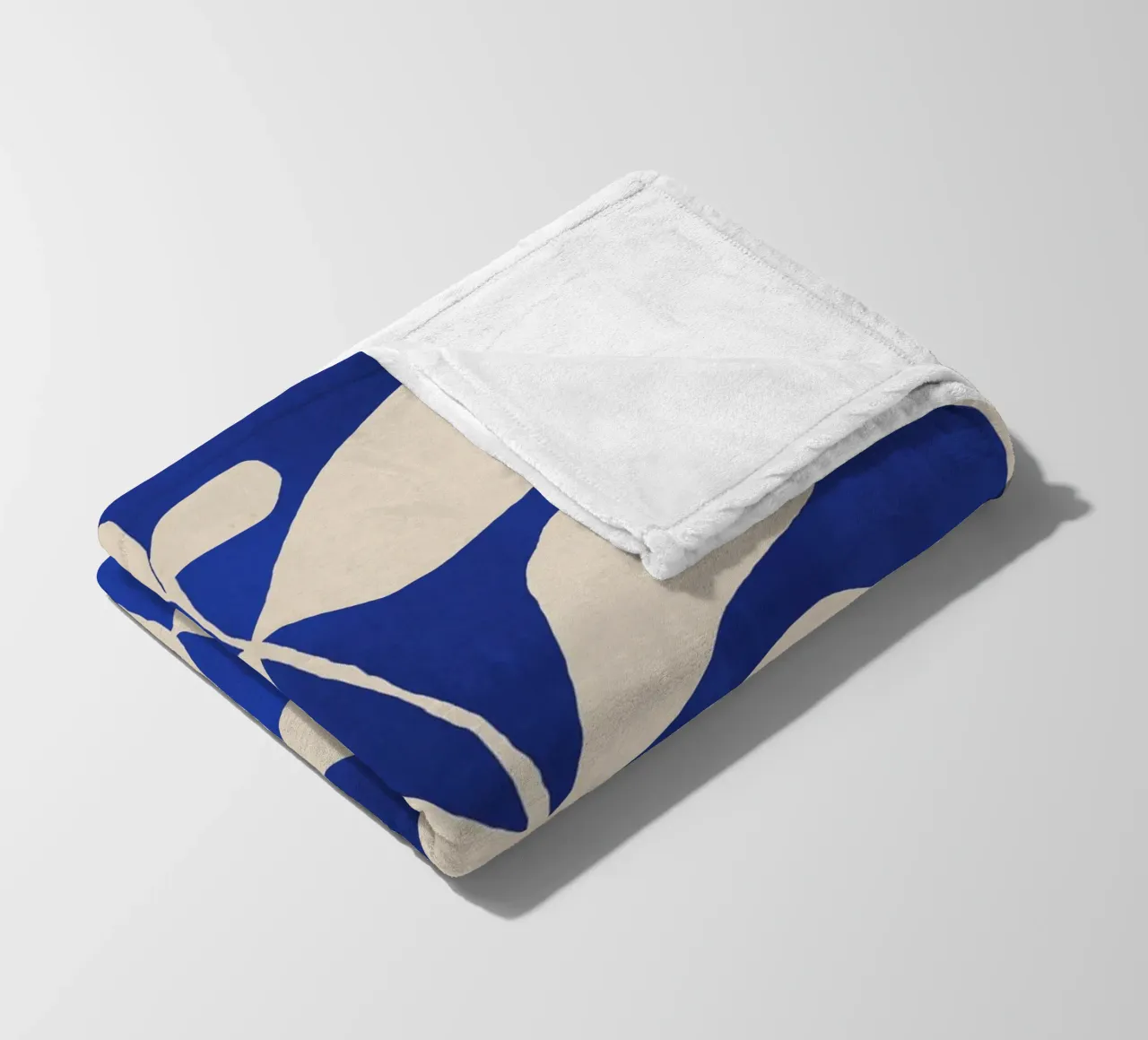 Minimal astratto -Pianta 3-2 Blu cobalto coperta in pile da ThingDesign