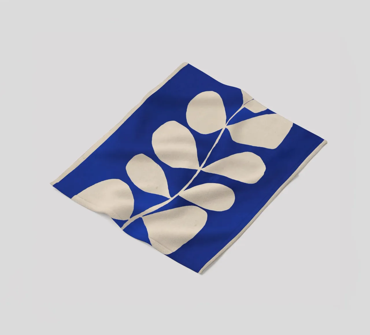 Minimal astratto -Pianta 3-2 Blu cobalto coperta in pile da ThingDesign