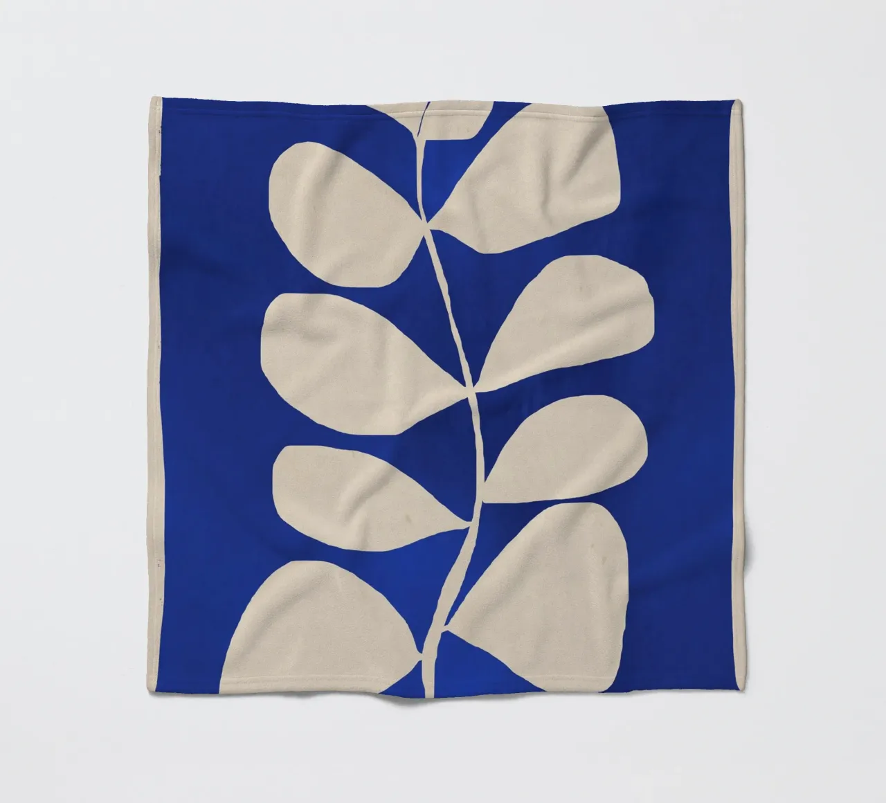 Minimal astratto -Pianta 3-2 Blu cobalto coperta in pile da ThingDesign