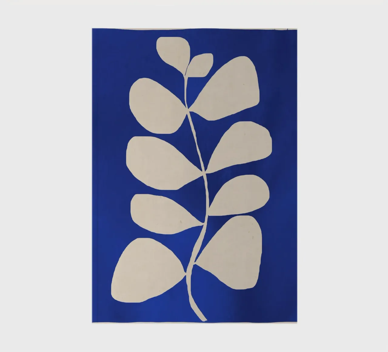 Abstrait Minimal - Plante 3-2 Bleu cobalt carnet de notes de ThingDesign