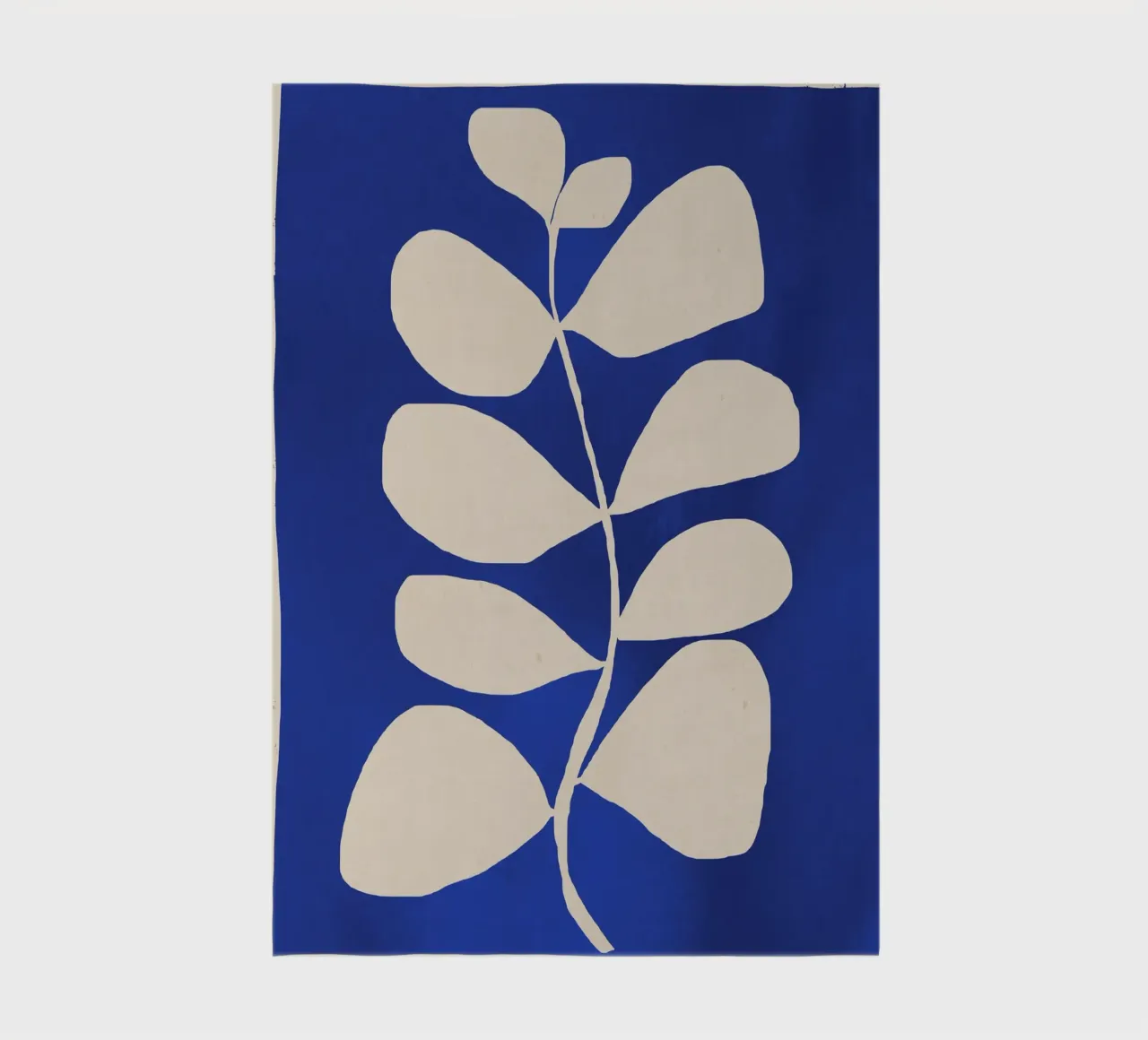 Abstrait Minimal - Plante 3-2 Bleu cobalt carnet de notes de ThingDesign