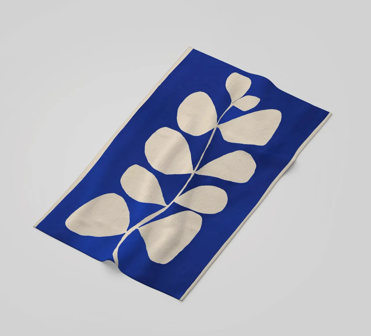 Minimal astratto -Pianta 3-2 Blu cobalto telo mare da ThingDesign