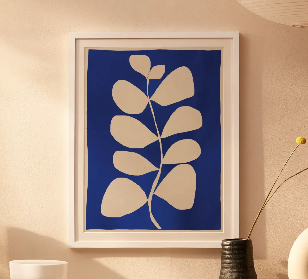 Minimal astratto -Pianta 3-2 Blu cobalto poster da ThingDesign