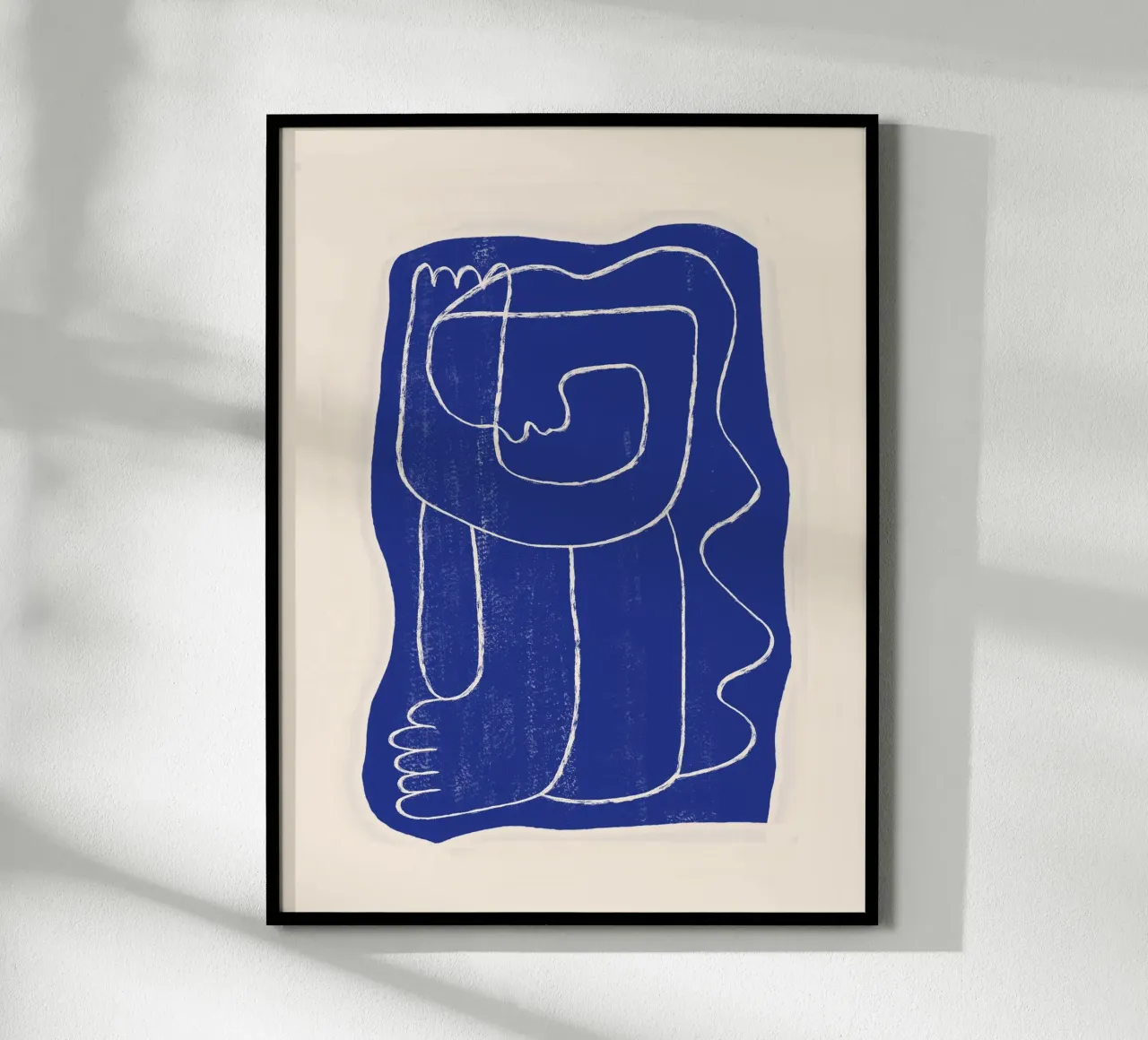 Dessin au trait abstrait Figure 7 Bleu cobalt hahnemühle de ThingDesign