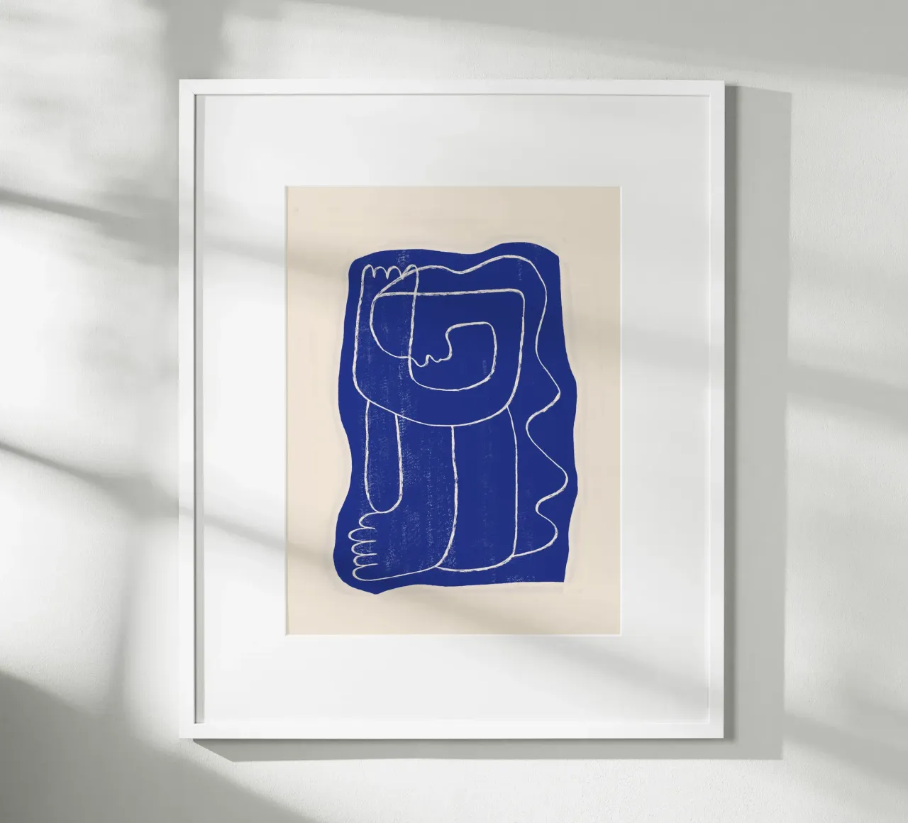 Dessin au trait abstrait Figure 7 Bleu cobalt hahnemühle de ThingDesign