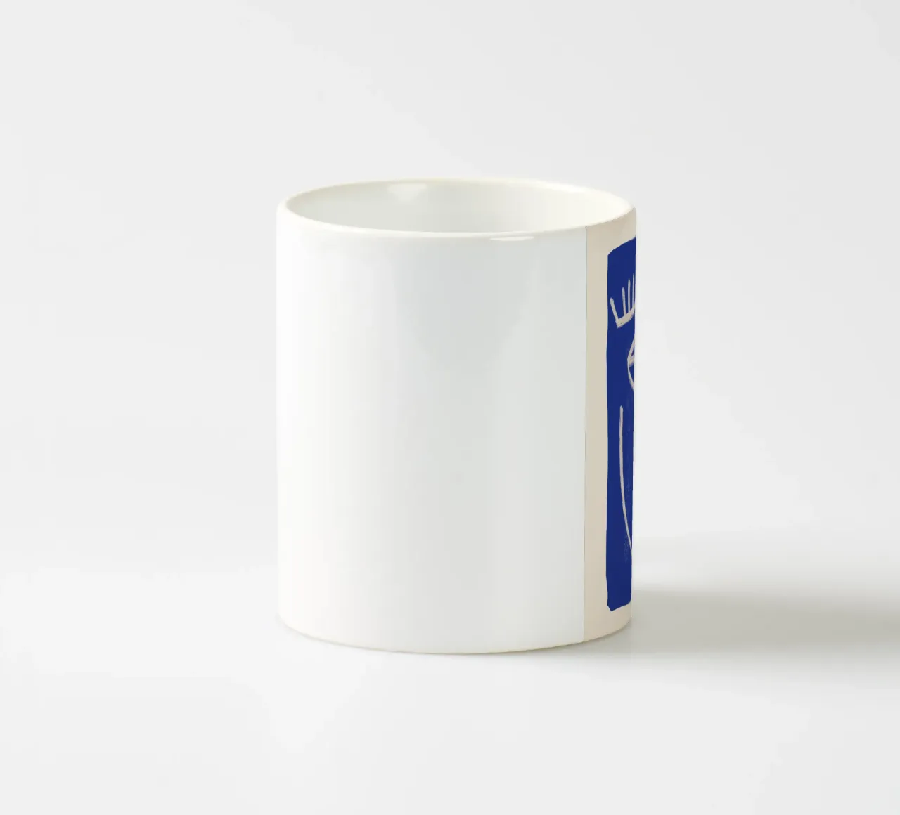 Volto astratto 23 Blu cobalto tazza in ceramica da ThingDesign