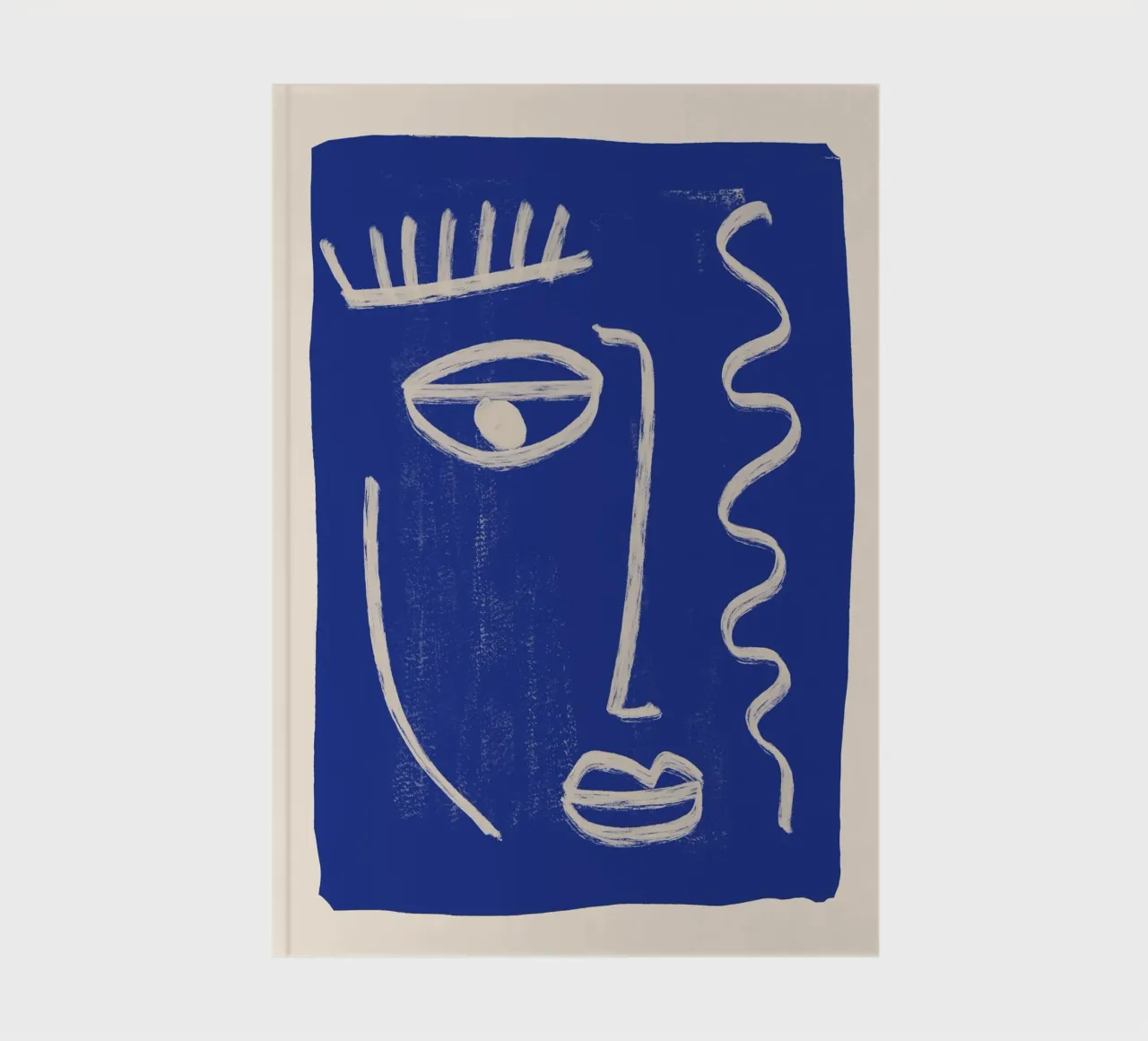 Abstract Face 23 Cobalt Blue notebook by ThingDesign