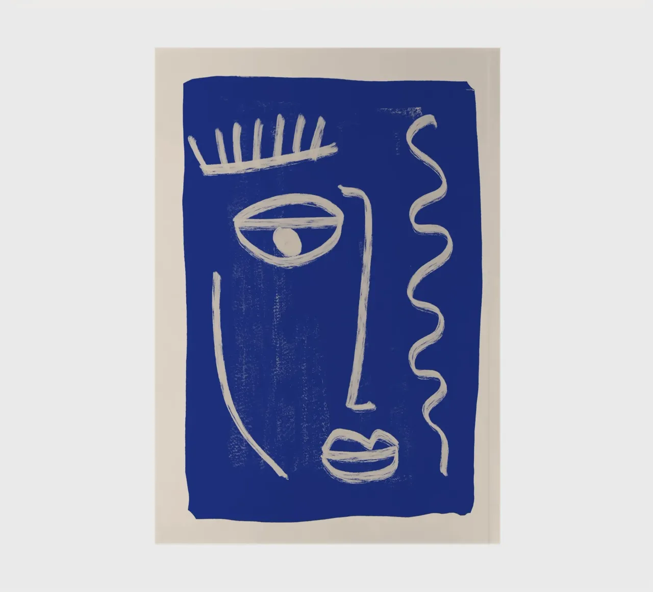 Abstract Face 23 Cobalt Blue notebook by ThingDesign