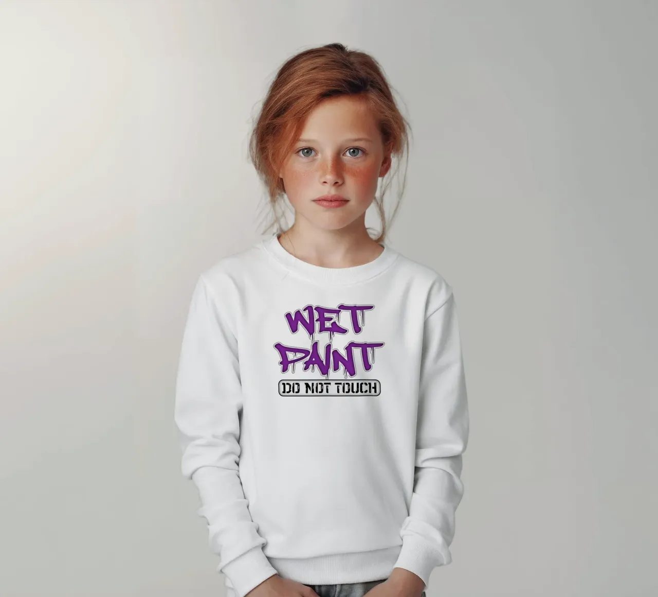 Pintura húmeda No tocar sudadera para niño de sillyindustries
