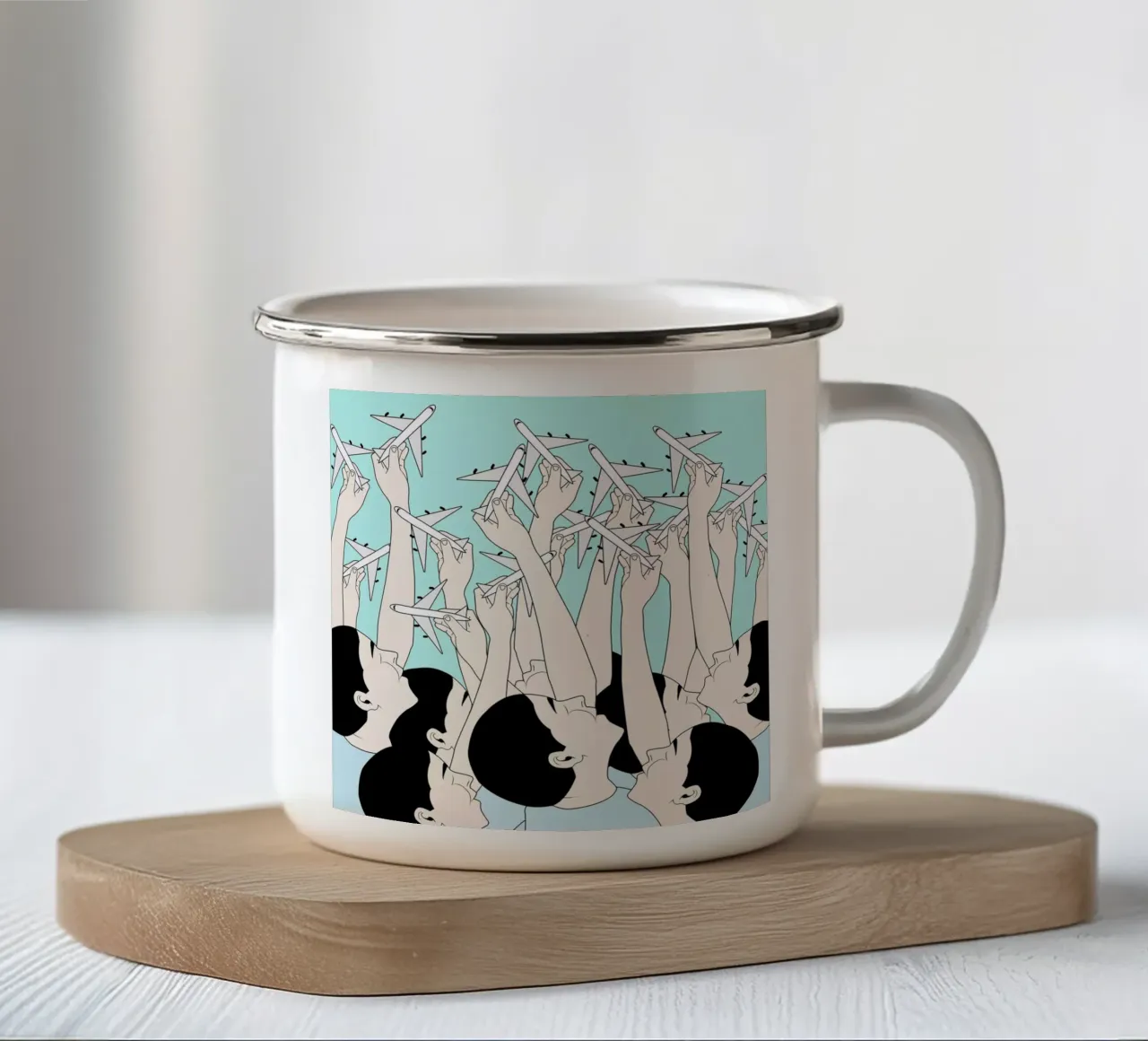 Fly Free tazza in smalto da Ruei