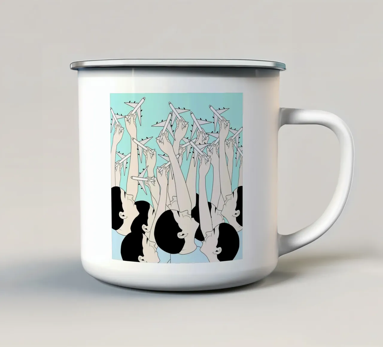 Fly Free tazza in smalto da Ruei