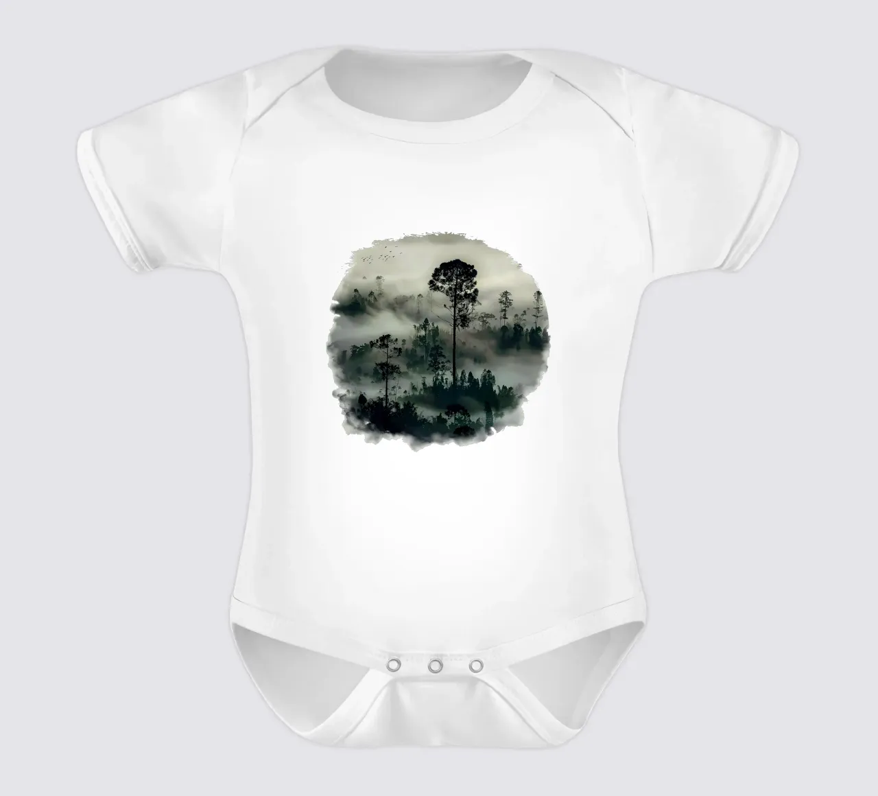 Mist emerge - sweeping hills, icon body neonato maniche corte da The Quiet Senju