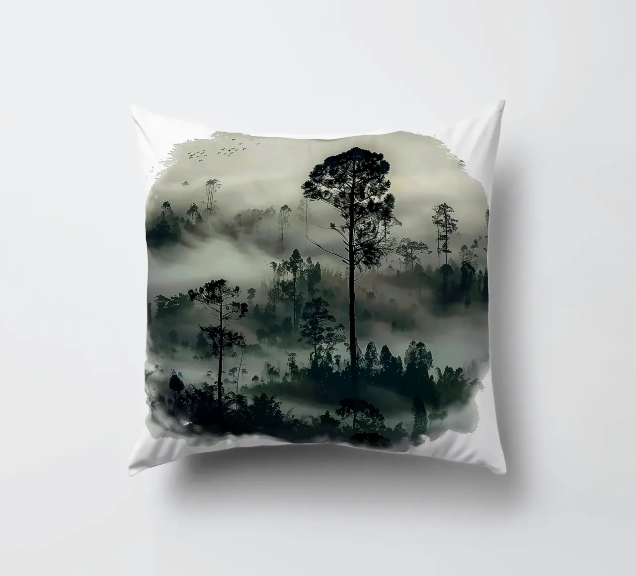 Mist emerge - sweeping hills, icon cuscino da The Quiet Senju