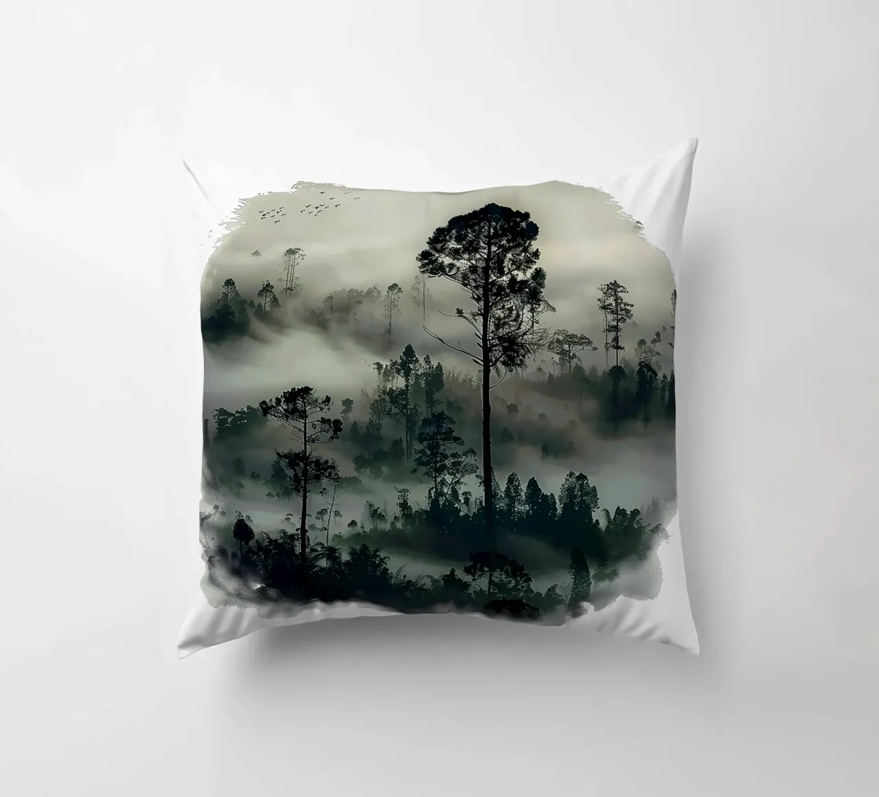 Mist emerge - sweeping hills, icon cuscino da The Quiet Senju