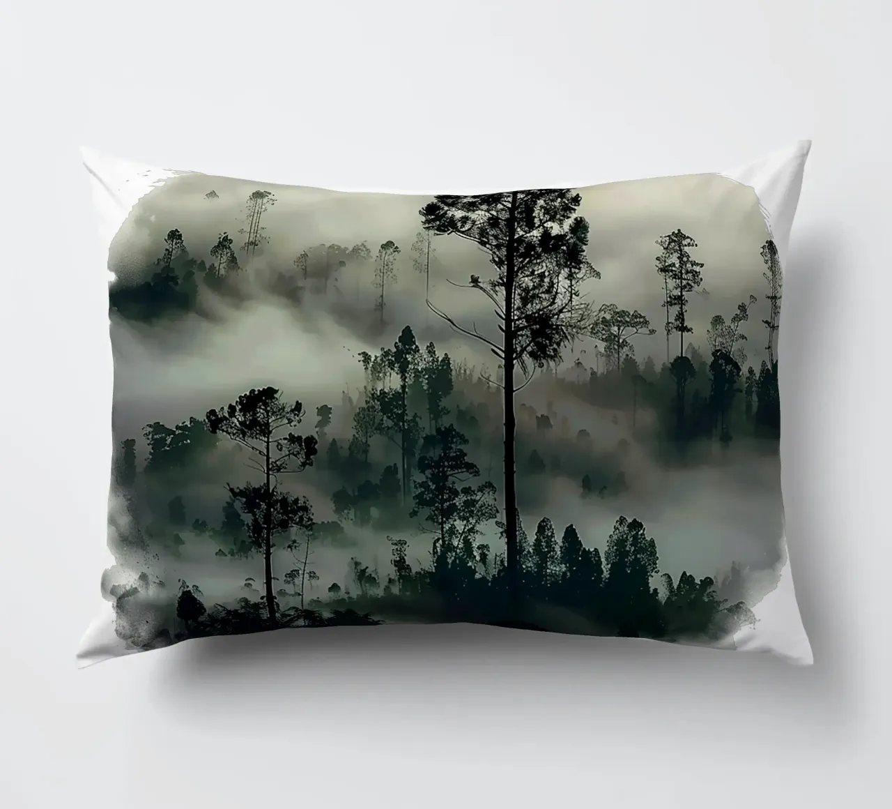 Mist emerge - sweeping hills, icon cuscino da The Quiet Senju