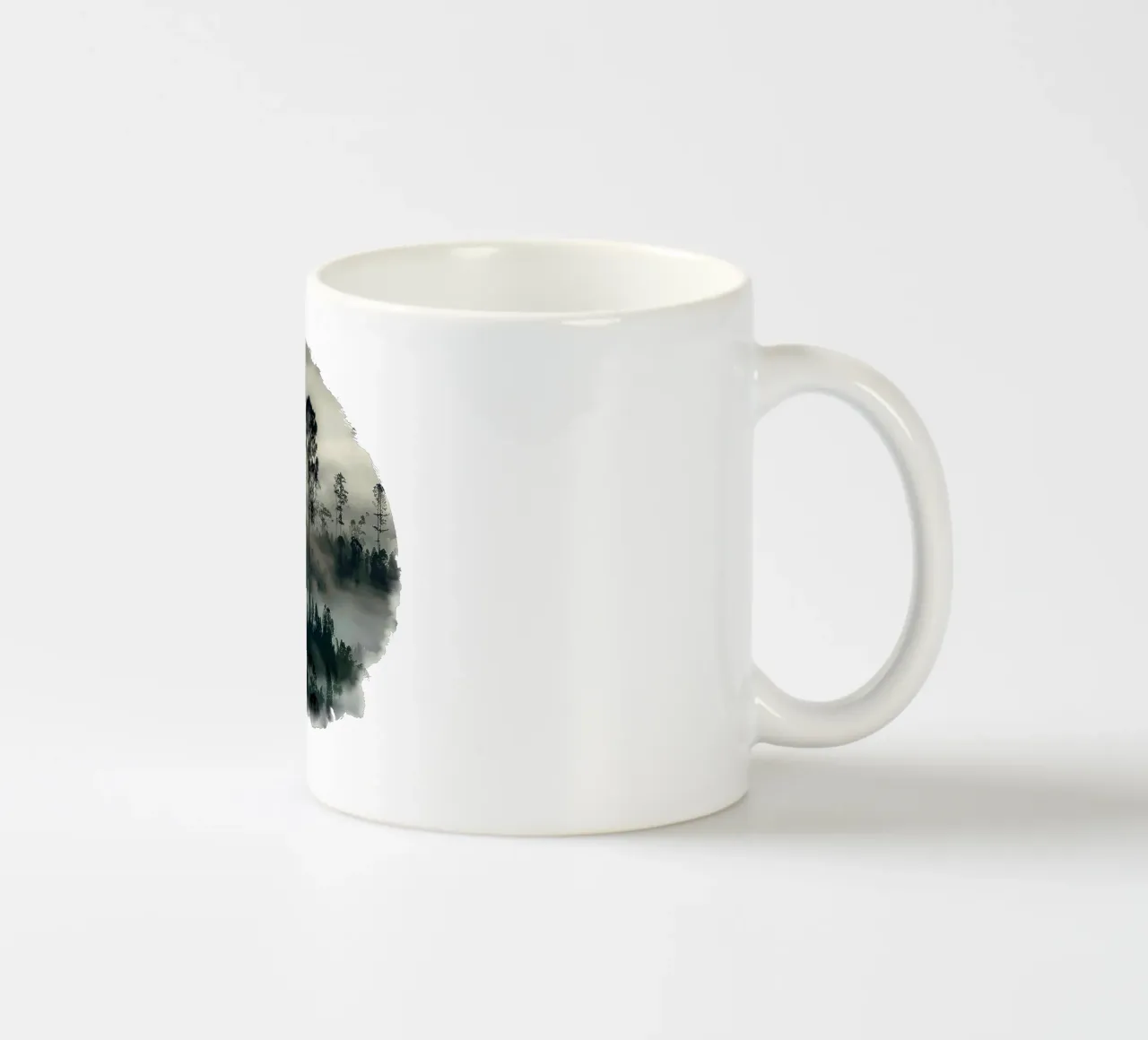 Mist emerge - sweeping hills, icon tazza in ceramica da The Quiet Senju
