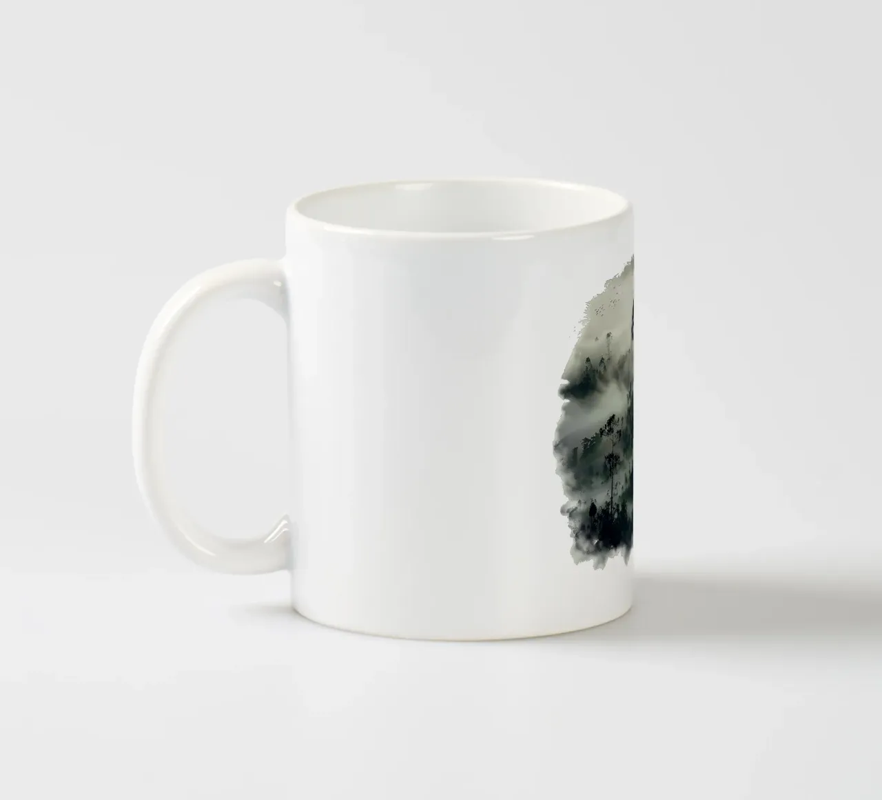 Mist emerge - sweeping hills, icon tazza in ceramica da The Quiet Senju