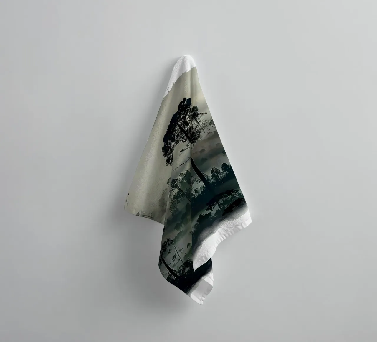 Mist emerge - sweeping hills, icon asciugamano da bagno da The Quiet Senju