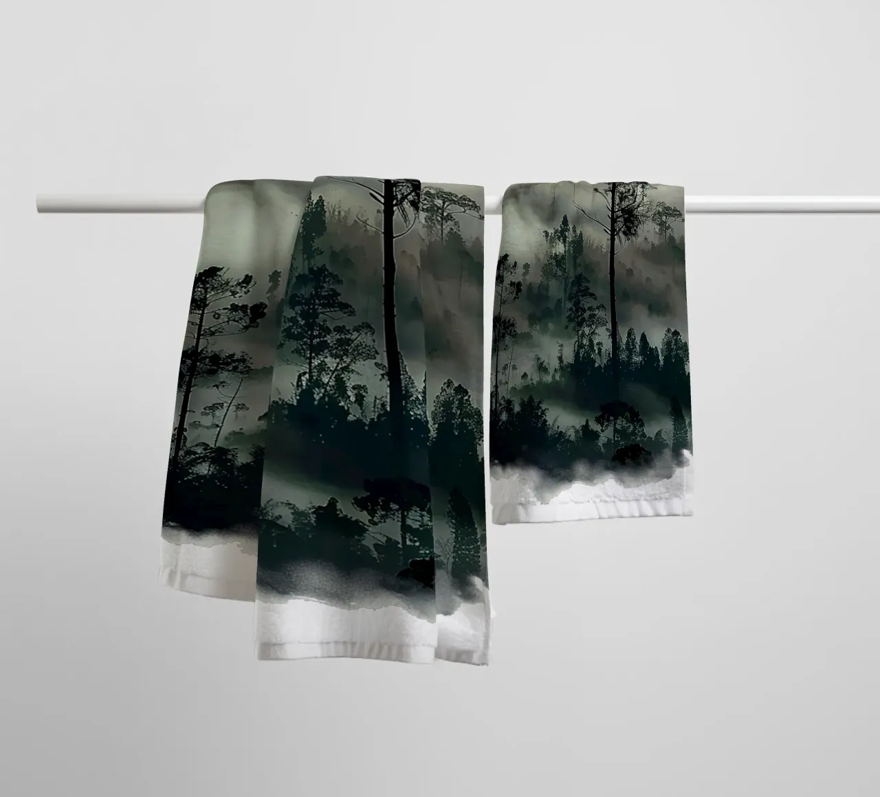 Mist emerge - sweeping hills, icon asciugamano da bagno da The Quiet Senju