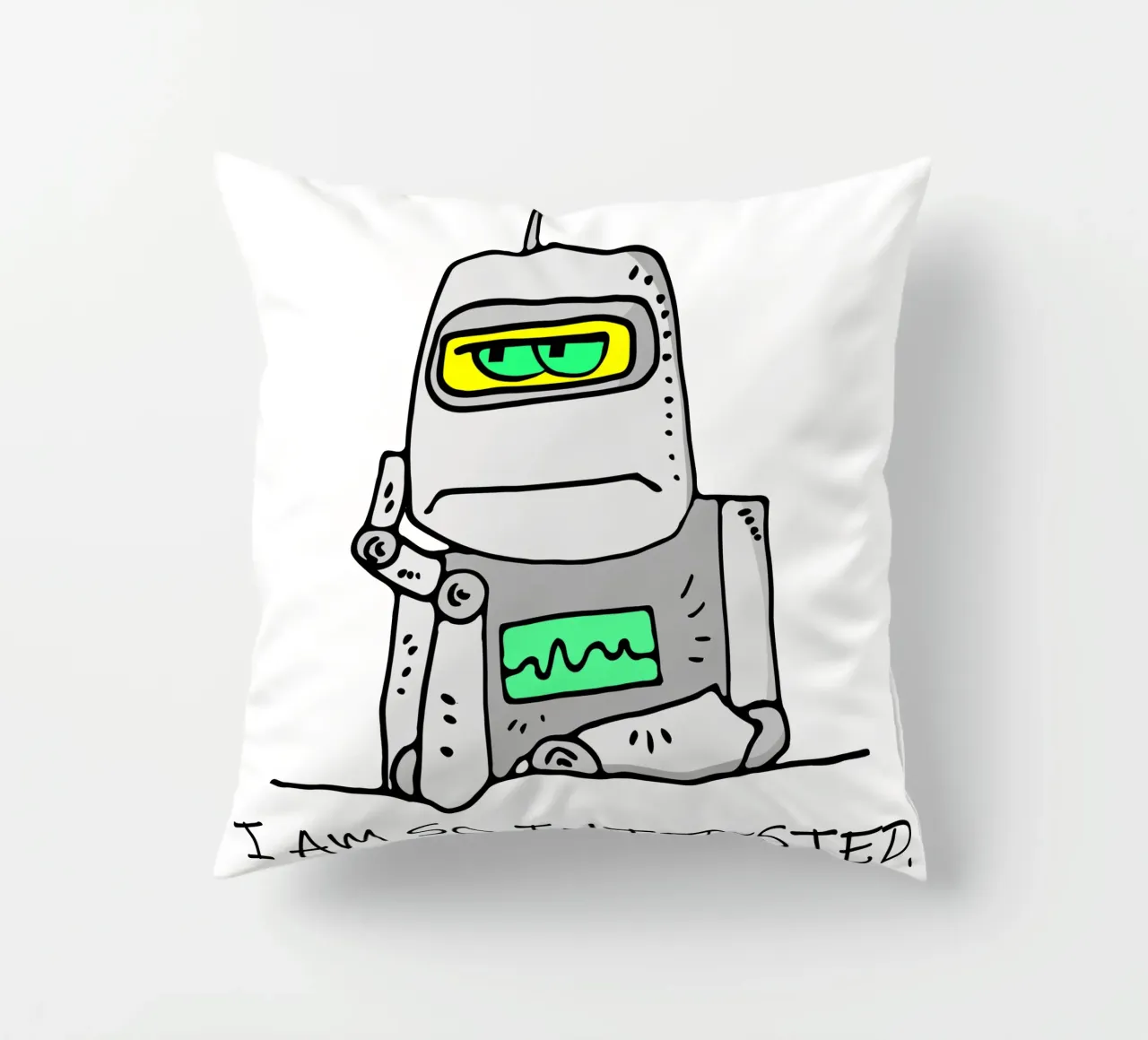 Robot disinteressato cuscino da sillyindustries