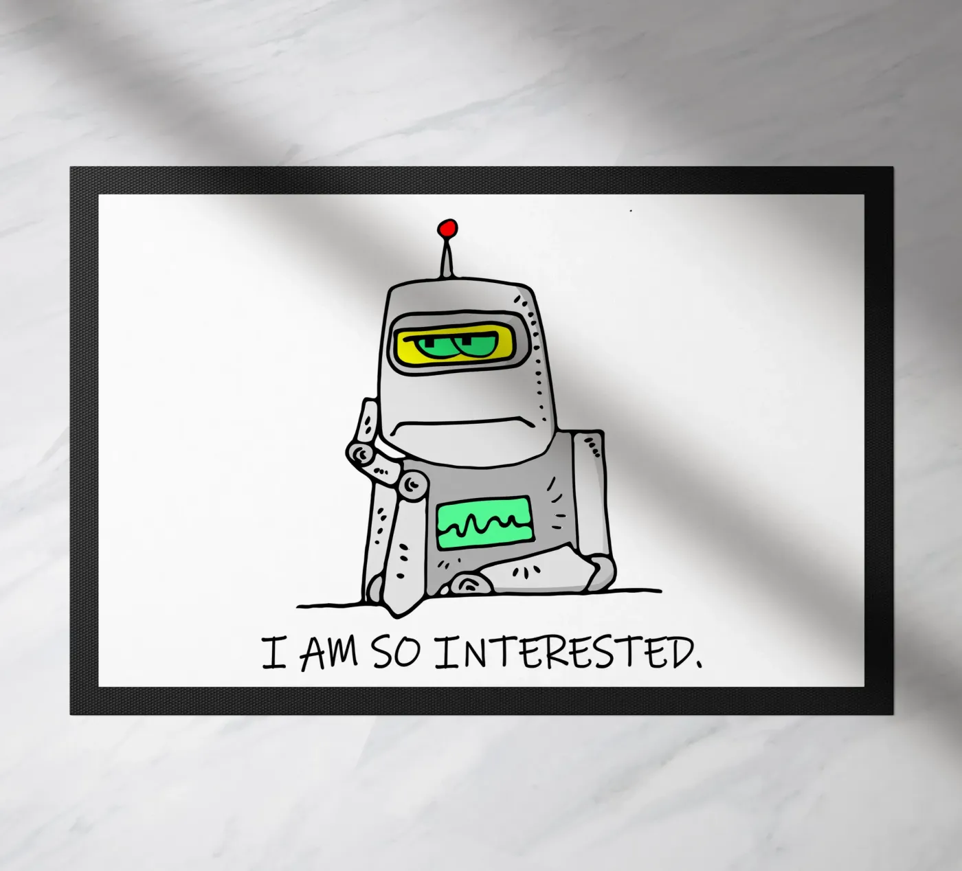 Ongeïnteresseerde robot deurmat van sillyindustries