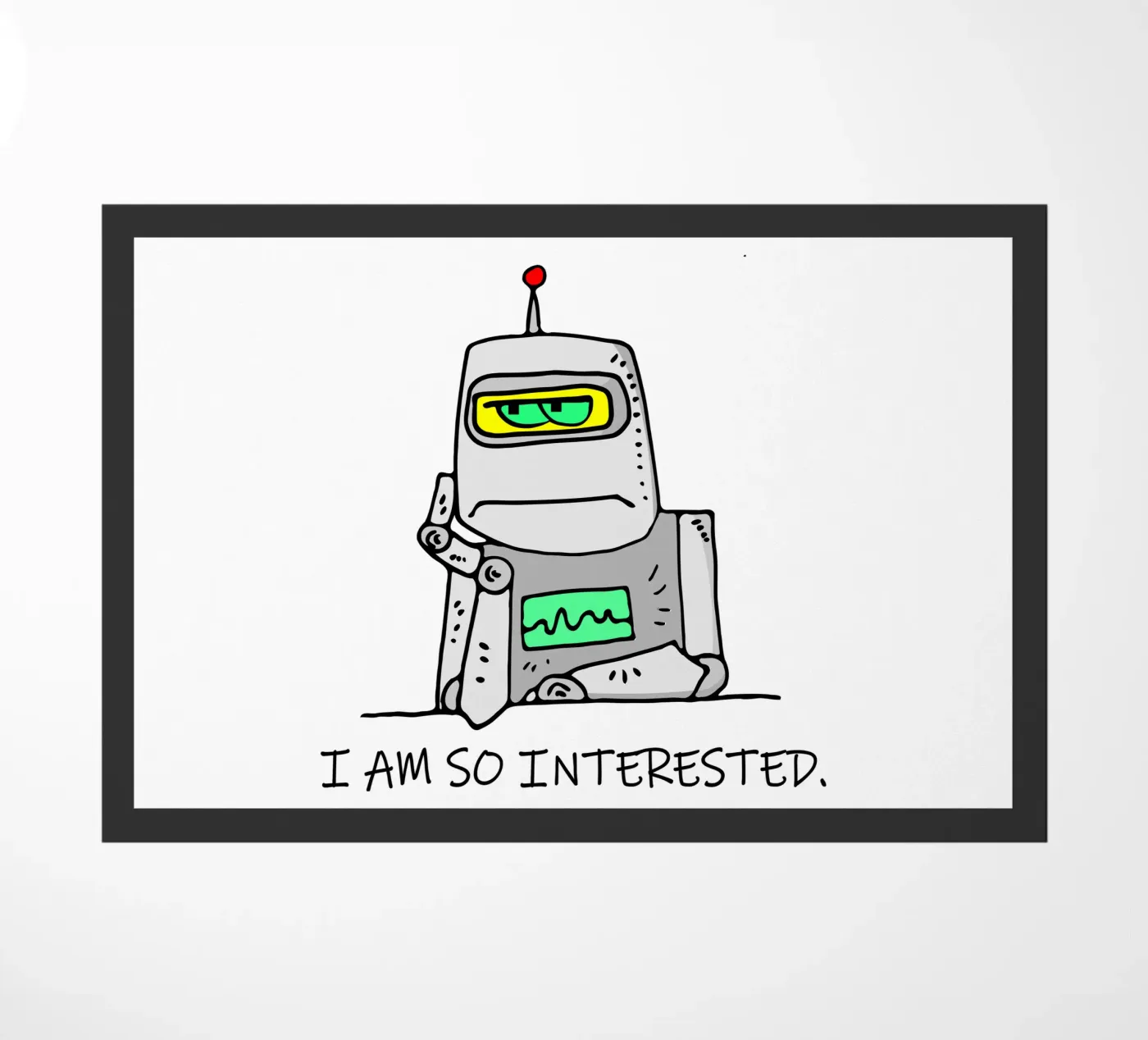 Ongeïnteresseerde robot deurmat van sillyindustries