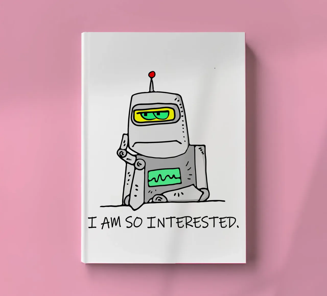 Disinterested Robot notebook by sillyindustries