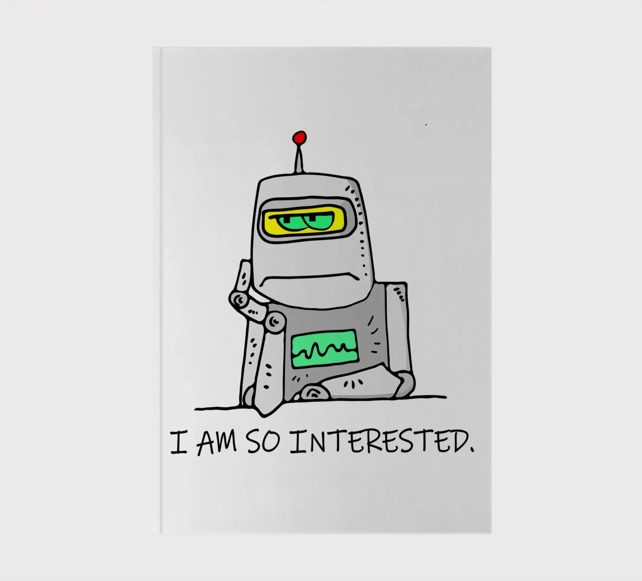 Disinterested Robot notebook by sillyindustries