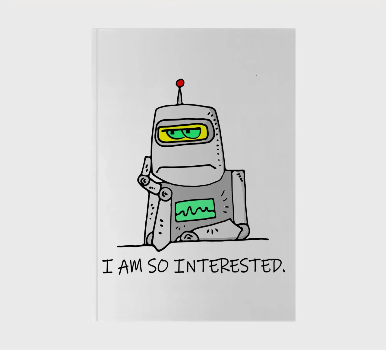 Desinteressierter Roboter Notizbuch von sillyindustries