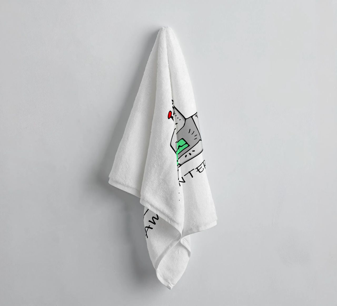 Disinterested Robot towel by sillyindustries