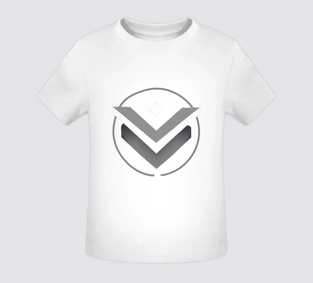 Representación visual de un logotipo geométrico con s camiseta de bebé de DesignDoodle