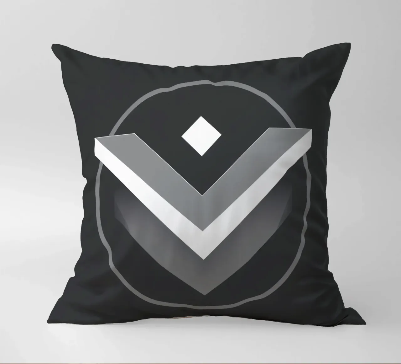Visual representation of a geometric logo design featuring s decorative cushion by DesignDoodle