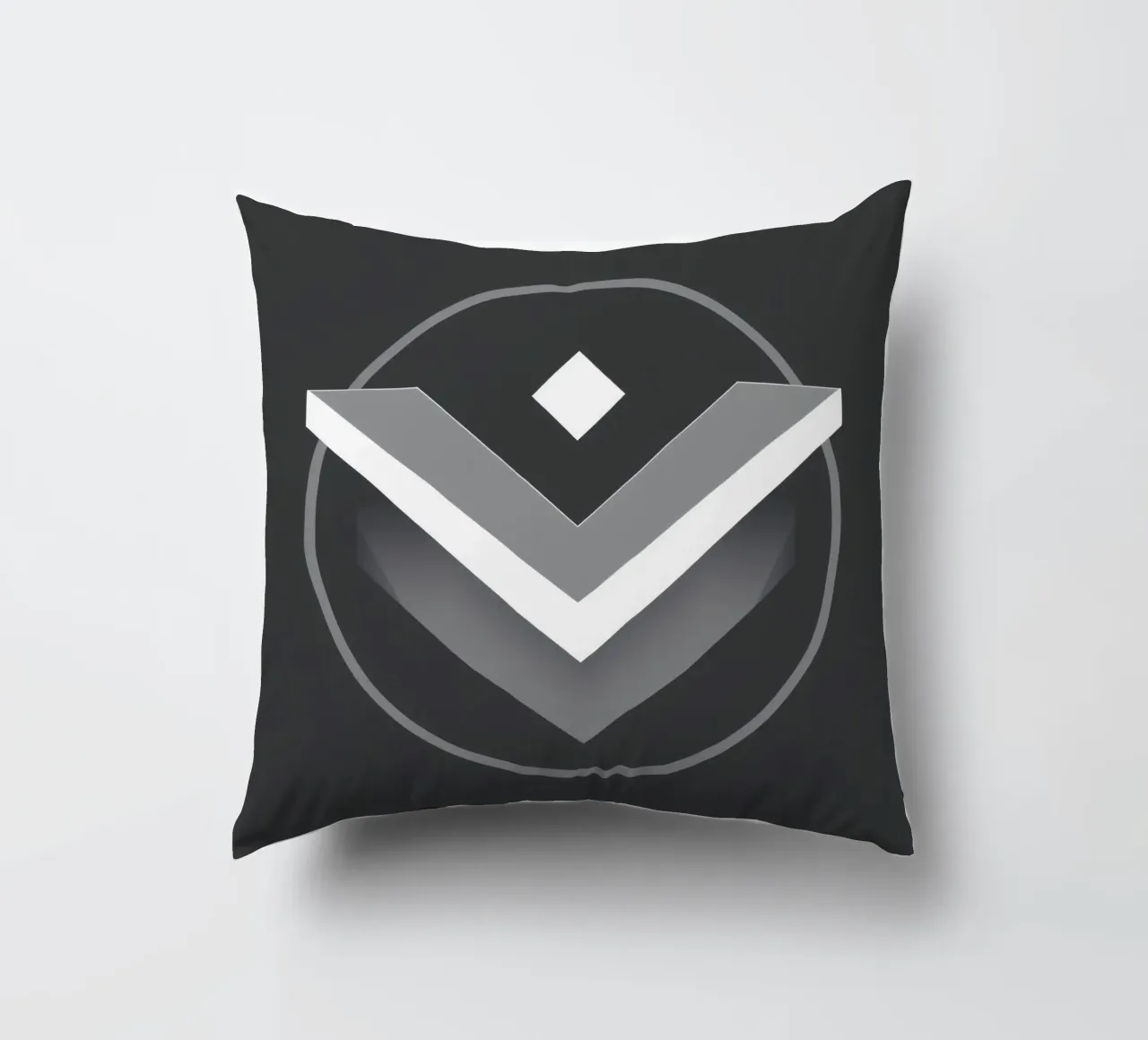 Visual representation of a geometric logo design featuring s decorative cushion by DesignDoodle