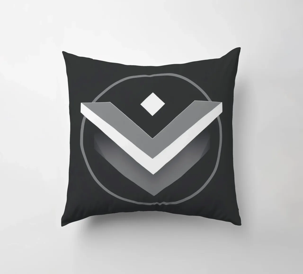 Visual representation of a geometric logo design featuring s decorative cushion by DesignDoodle