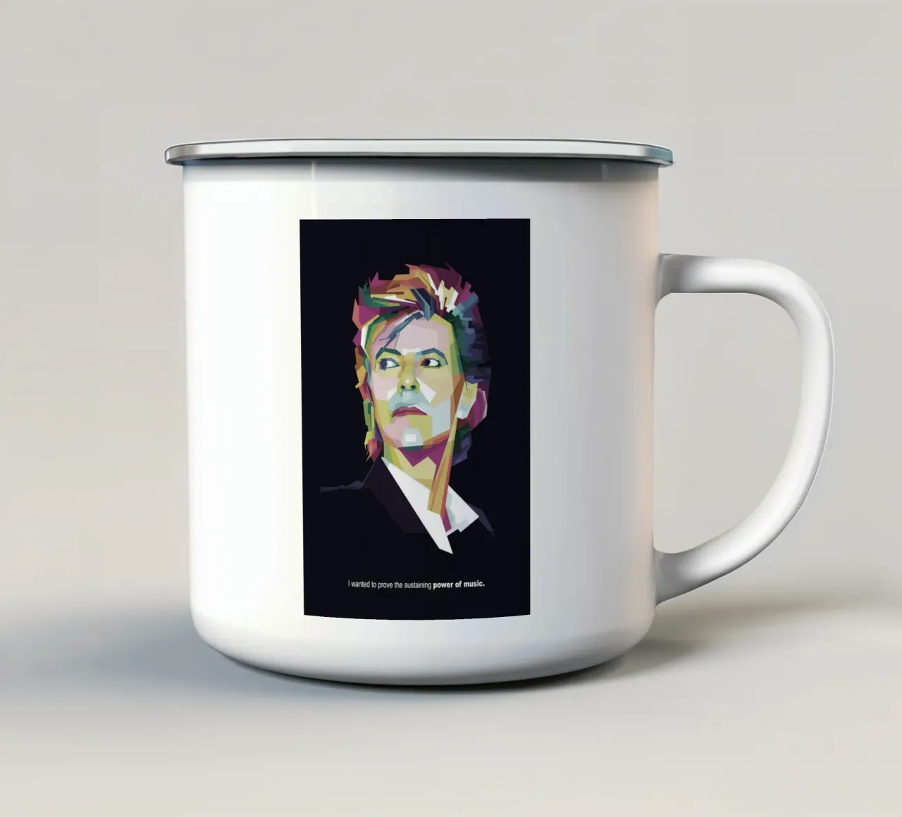 I wanted to prove the sustaining power of music enamel mug by Alkahfsmart