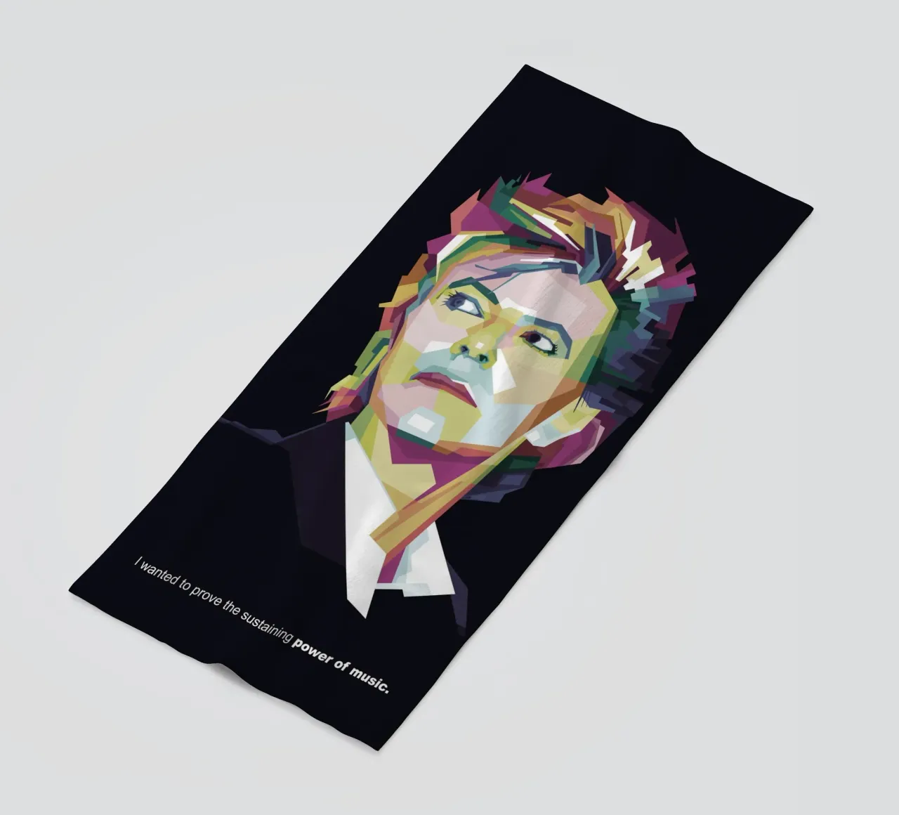 I wanted to prove the sustaining power of music beach towel by Alkahfsmart