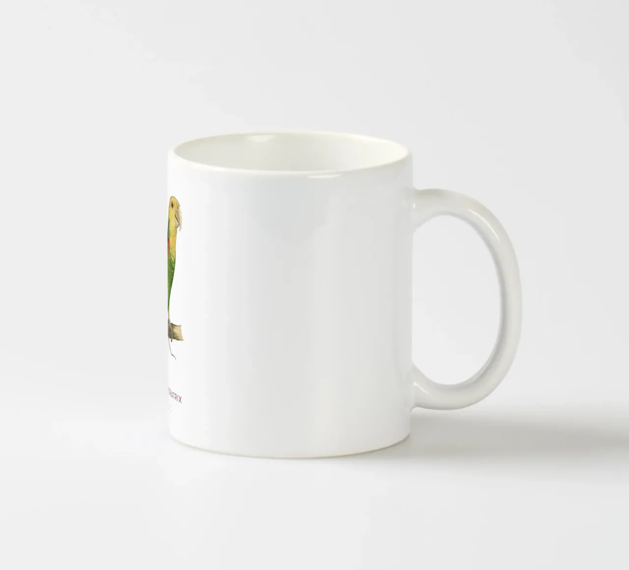 Pappagallo dalla testa gialla o Amazona oratrix tazza in ceramica da Vintagrafica