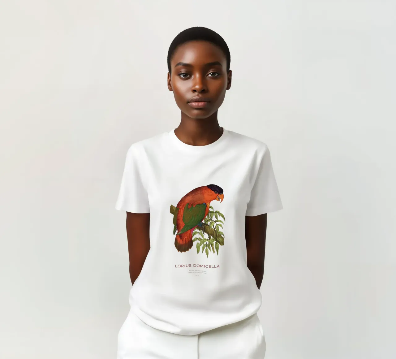 Lorius domicella oder Purpurnackenlori T-Shirt von Vintagrafica