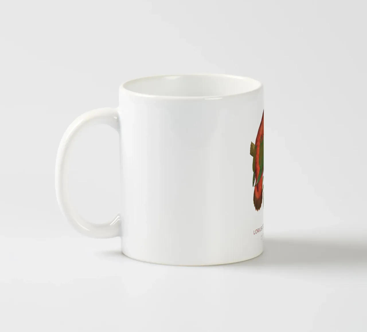 Lorius domicella o lory dal naso viola tazza in ceramica da Vintagrafica