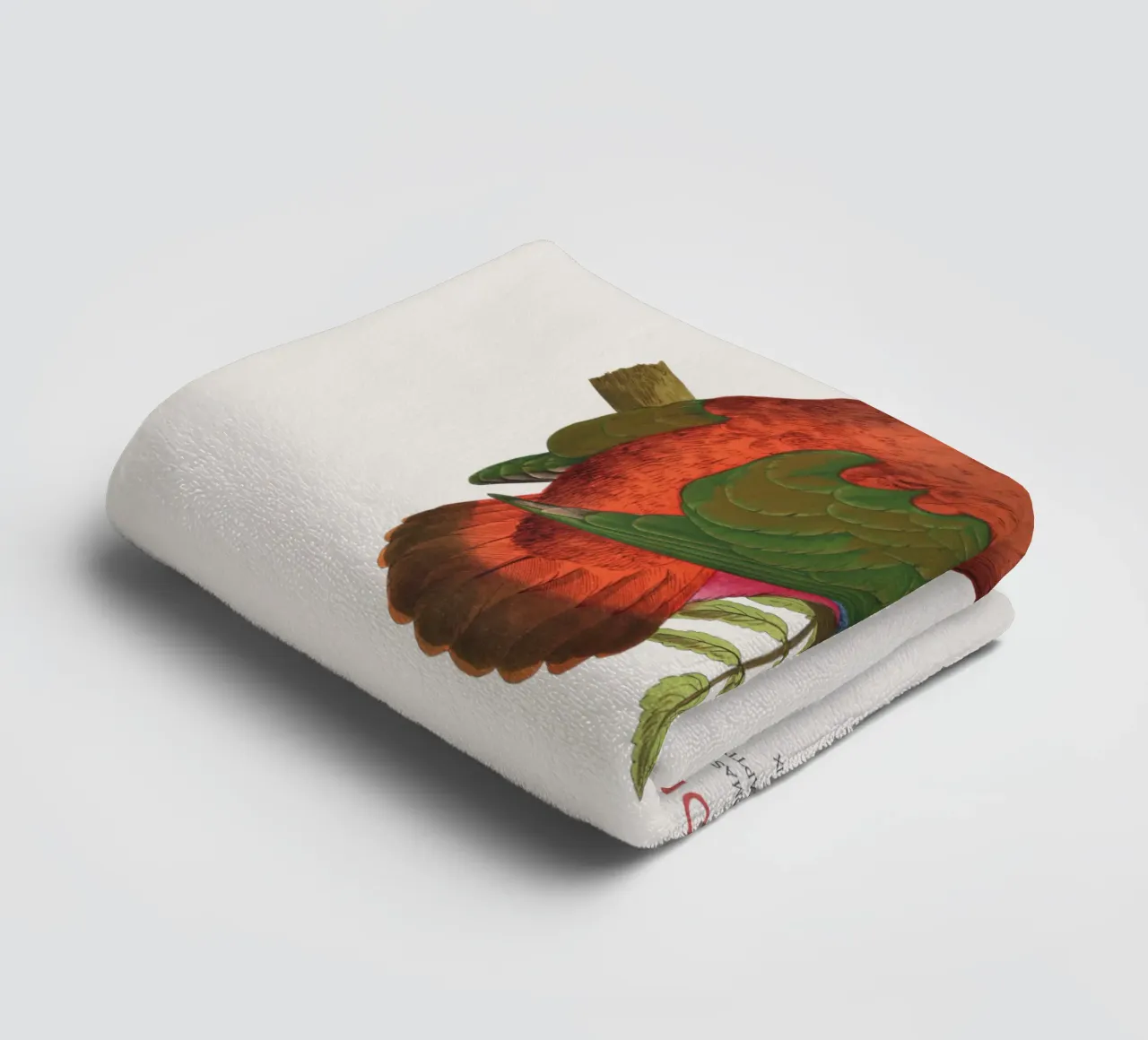 Lorius domicella oder Purpurnackenlori Handtuch von Vintagrafica