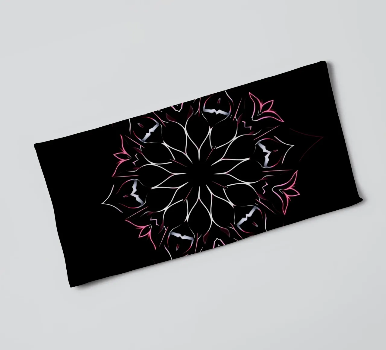 Intricate floral mandala design symmetrical pattern towel by DesignDoodle