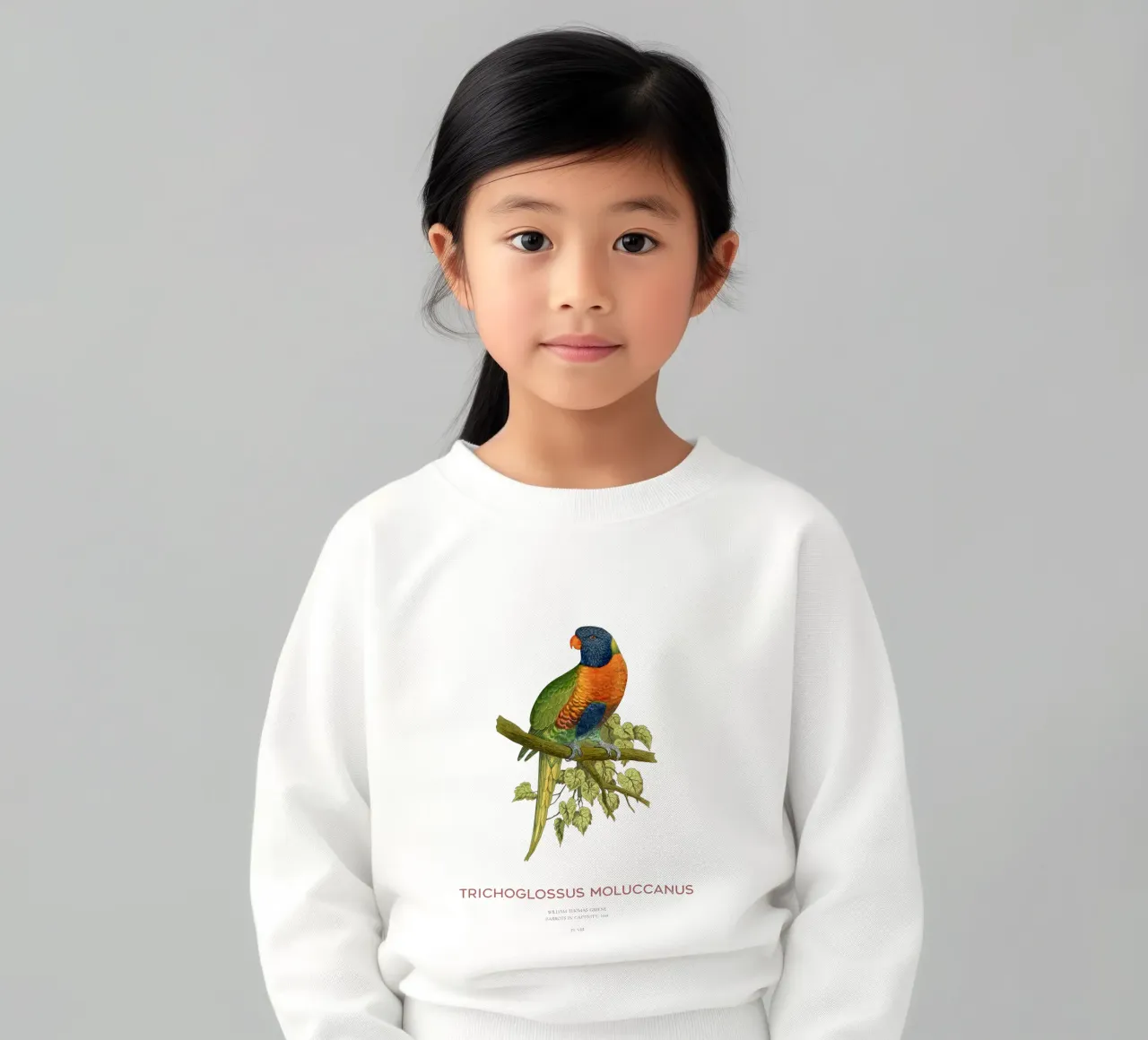 Lorichetto arcobaleno o Trichoglossus moluccanus felpa bambino da Vintagrafica