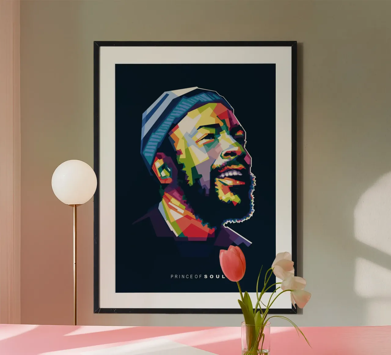 Principe dell'anima poster con telaio in legno da Alkahfsmart