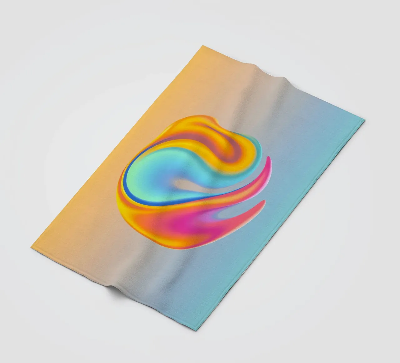 Kleurrijk abstract wervelontwerp dat logo mengt fleecedeken van DesignDoodle