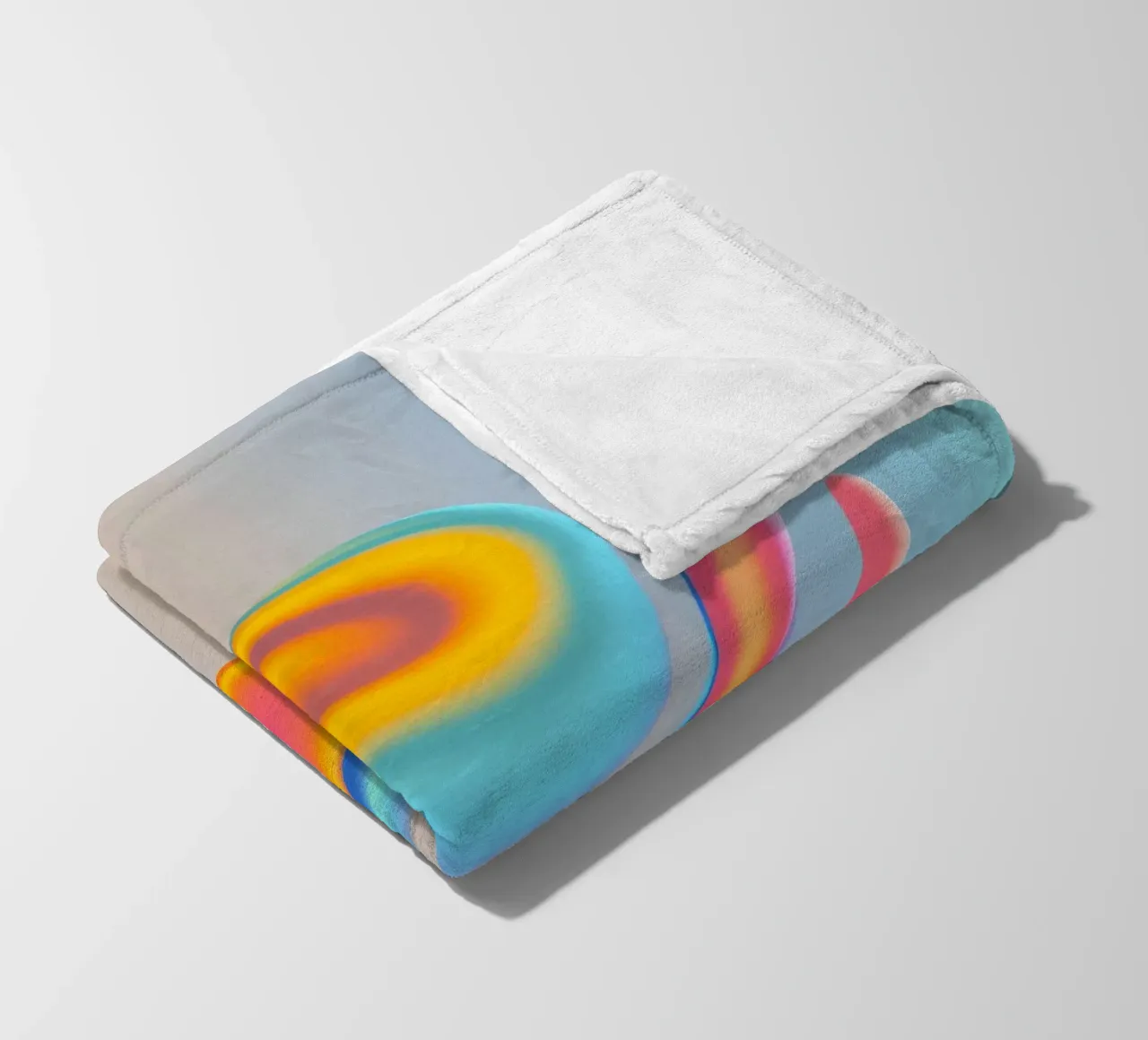 Kleurrijk abstract wervelontwerp dat logo mengt fleecedeken van DesignDoodle