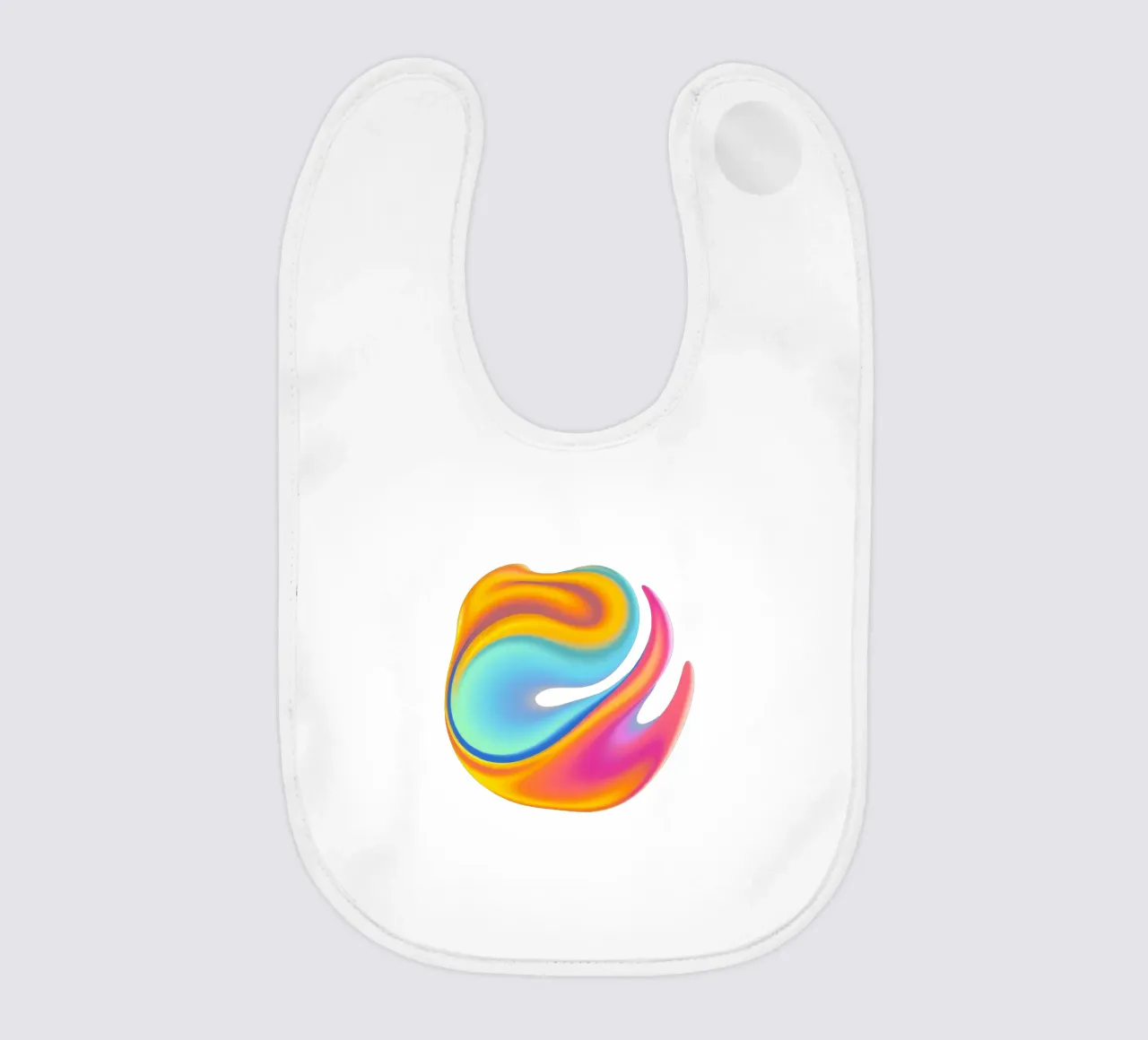 Logo astratto colorato con design a vortice che si fonde bavaglino da DesignDoodle
