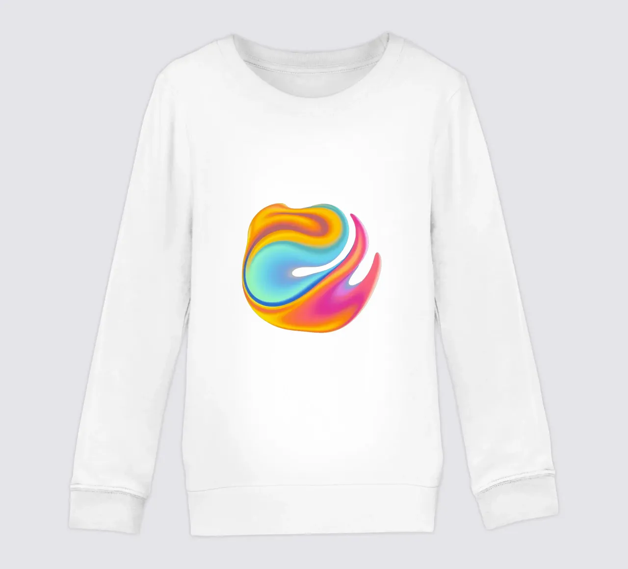 Logo astratto colorato con design a vortice che si fonde felpa bambino da DesignDoodle