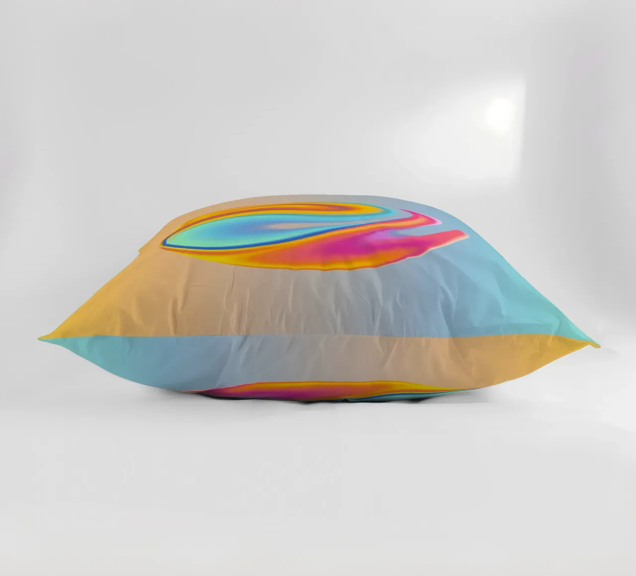 Logo astratto colorato con design a vortice che si fonde cuscino da DesignDoodle